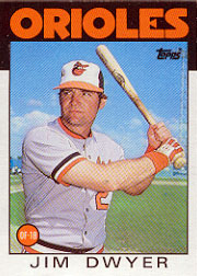 1986 Topps Baseball Cards      653     Jim Dwyer